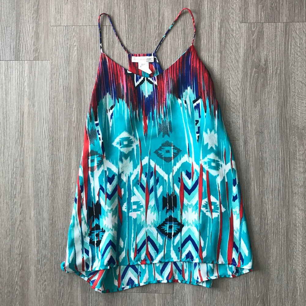 Red blue sheer tank - Picture 2 of 7